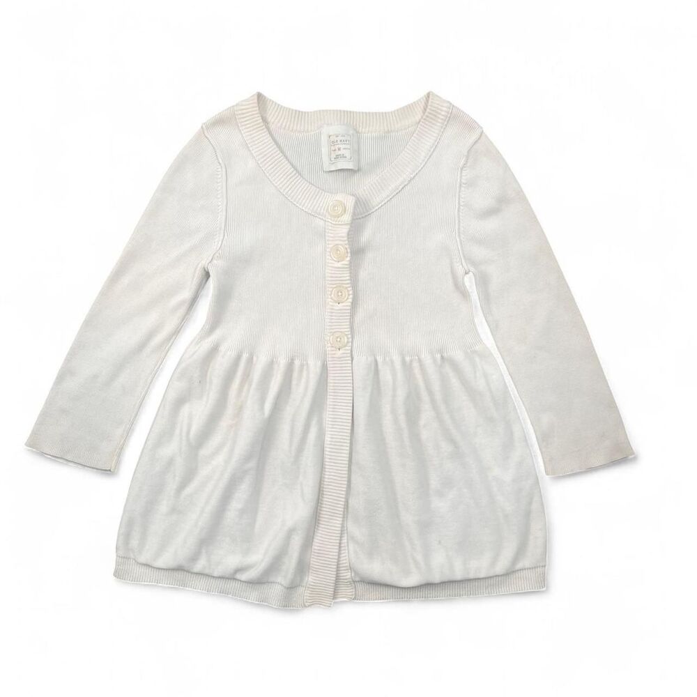 Y2K Old Navy Knit Sweater Babydoll Button Top B39